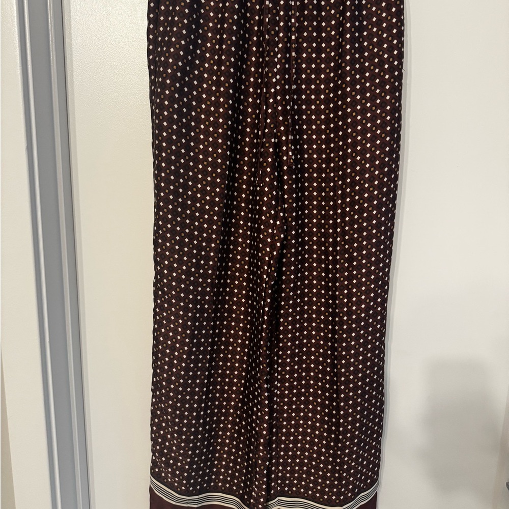 H&M Brown Geometric Pattern Skirt